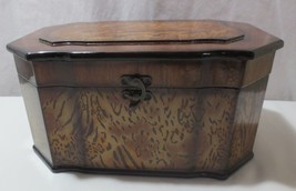 Tiger Animal laminated wood keepsake trinket box hinged with latch Furen Wood - £19.66 GBP