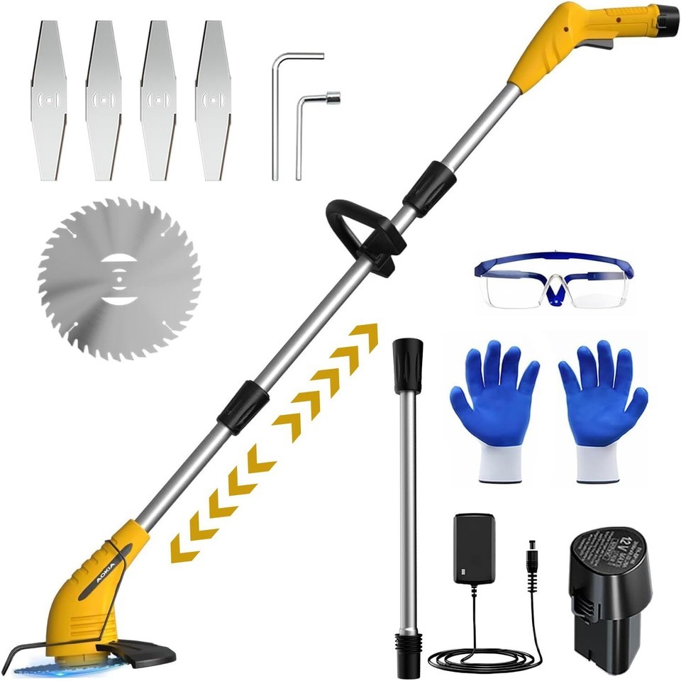 Weed Wacker Cordless,2000mah Battery Operated Weed Trimmer 3 Types Cutti... - $151.85