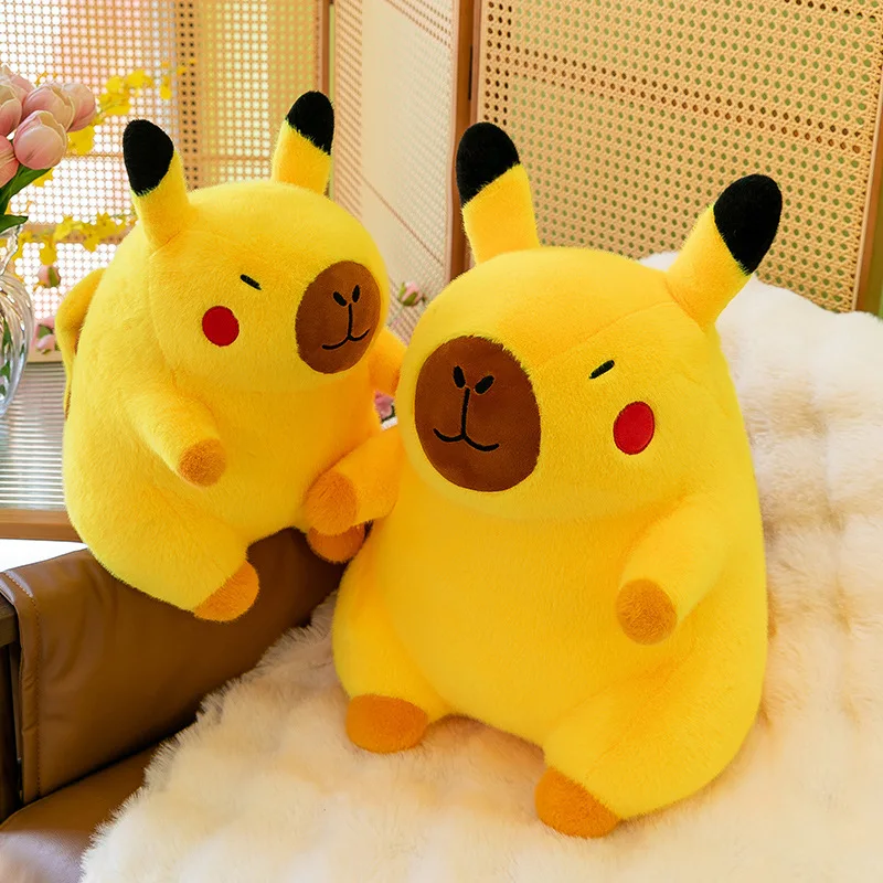 30cm  Cute Capibala Pikachu Dolphin Plush  Doll Stupid and Cute Stuffed Animal P - £19.42 GBP