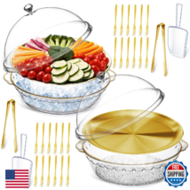 Baderke 11.8" Chilled Serving Tray for Parties with Compartments and lid... - $65.57