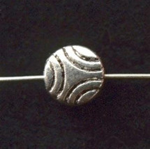 6.5mm x 3mm Channeled Coin Pewter Beads (100) Lead-Safe - £1.55 GBP