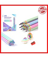 Vibrant Pre-Sharpened Rainbow Pencils for Creative Kids - 24 Ergonomic P... - $35.45 CAD