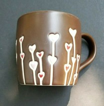 Starbucks Mug Cup Heart Flowers 2009 Hand Painted - $14.24