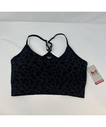Pro-Fit Seamless Sports Bra Size XL Removable Pads Leopard Print Black G... - $23.28 CAD