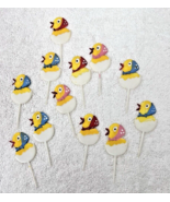 12 Vintage Easter Chick Cupcake Toppers Yellow Bird 1/2 Egg Shell Dot Scarf - €17,01 EUR 12 Vintage Easter Chick Cupcake Toppers Yellow Bird 1/2 Egg Shell Dot Scarf - €17,01 EUR