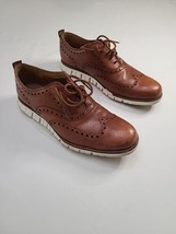 Cole Haan ZeroGrand Mens Size 9.5 Leather WingTop Oxford In Tan - £26.97 GBP