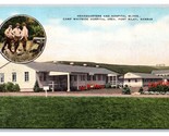 Camp Whiteside Hospital Camp Whiteside Fort Riley Kansas UNP Linen Postc... - $2.92