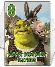 SHREK Personalised Birthday Card - Shrek Birthday Card - Large A5 - D2 - £3.24 GBP