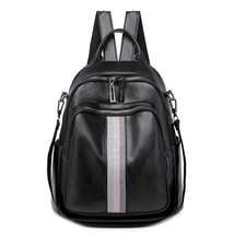   ribbon backpack 2023  PU leather waterproof bag college style young student ba - £151.01 GBP