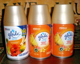 (3) Glade Automatic Spray Can Refills HAWAIIAN BREEZE SCENT FITS AIRWICK - $19.57