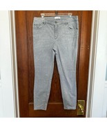 EUC Ann Taylor Loft Modern Skinny Light Grey Denim Jeans Womens 14 - £13.88 GBP