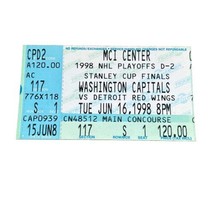 1998 Detroit Red Wings Stanley Cup Finals Capitals Ticket Nhl Hockey - Clincher! - £317.67 GBP