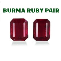 Natural 3.65 ct Burma Ruby Pair 8 x 6 mm  from Burma (Myanmar) - £14,785.33 GBP