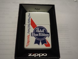 Sharp White Pabst Blue Ribbon Beer  Zippo Lighter - £30.29 GBP