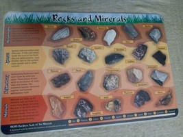 Vintage 1pc Rocks &amp; Minerals Painless Learning Placemat - $13.71