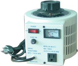 ED0131-84PH  Variable AC Transformer 1000VA VARIAC 10 amp 1000 volt amp  NEW - $197.00