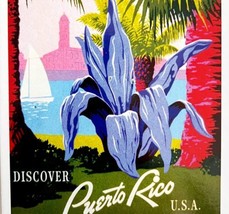 Puerto Rico Postcard Unused Unposted Flower Boats Vintage Poster Reprint E59 - £11.70 GBP