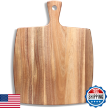 17"x13" Acacia Wood Cutting Board with Handle - Large Charcuterie &amp; Serv... - $32.93