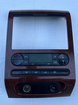 2004-08 Ford F150 Digital Auto Ac Heater Climate Control Woodgrain Radio Bezel - $148.50
