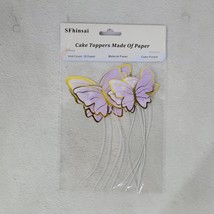 SFhinsai Cake toppers made of paper Beautiful butterflies, paper cake flower  - £13.40 GBP