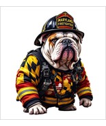 Firefighter Decal Sticker Maryland Firefighter Bulldog AI Generated Decal - $3.95+