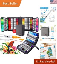 Vibrant Duo Tip Brush Markers Set - 100 Colors for Effortless Coloring &amp;... - $60.00