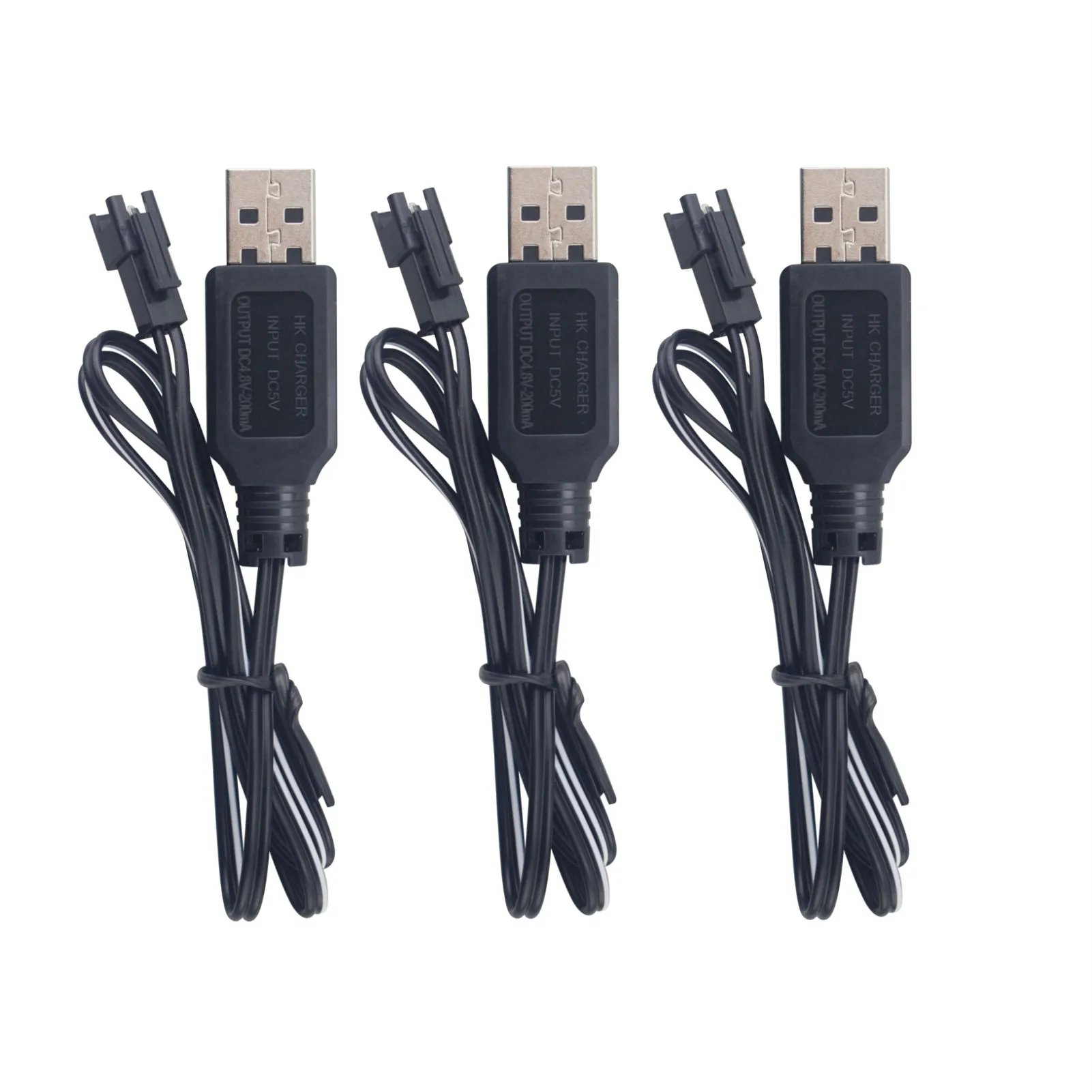 3PCS 4.8V USB Charging Cable SM-2P Plug For Battery Pack Charging,Toy Car  - £6.25 GBP+