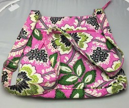 Vera Bradley Priscilla Pink Floral Paisley Crossbody Bag Purse Zipper Closure - £39.86 GBP