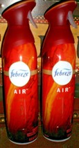 2 FEBREZE Air Room Freshener Sprays Mandarin Amber Lava 8.8 Oz each Spray Bottle - £15.62 GBP