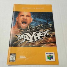 N64 Nintendo 64 WCW World Championship Wrestling Mayhem Instruction MANU... - $7.91