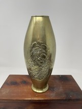 Antique Japanese Meiji Period Bronze Vase Landscape Scenery Woman 8-1/4&quot; - £162.22 GBP