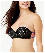 California Waves Space Dot Printed Push-Up Bikini Top Women’s (Black, X-... - £15.72 GBP