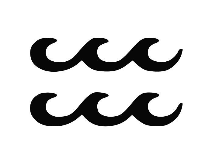 AQUARIUS Logo Astrology Zodiac Birth Sign Vinyl Decal Car Truck Sticker