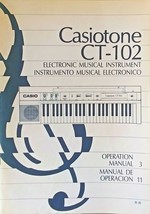 Original Vintage Casio Casiotone CT-102 Electronic Keyboard Owner&#39;s Manual CT102 - £23.46 GBP