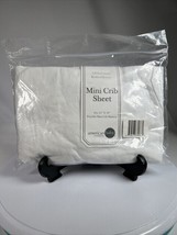 American Baby Company White Cotton Mini Crib Sheet Portable Crib Sheet - £3.99 GBP