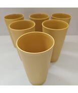 Vintage Set of 6 Tupperware Harvest Gold 5 1/4&quot; Stackable Tumblers #873 - $9.85