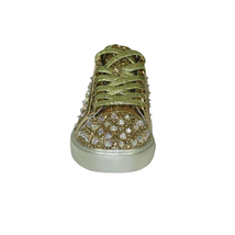 Mens Fancy Shoes By FIESSO AURELIO GARCIA, Spikes Rhine stones 2413 Gold image 3