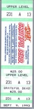 Grateful Dead Mail Away Untorn Ticket Stub Septiembre 9 1993 Richfield - £64.99 GBP
