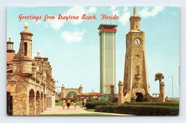 Ocean Front Park Coquina Clock Tower Beach Beach Florida UNP Chrome Post... - $4.90