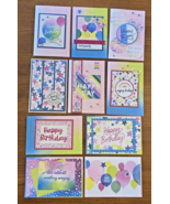 Lot of 10 handmade Birthday Greeting Cards using Stampin Up Bright &amp; Bea... - €13,07 EUR
