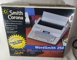 New in Box Smith Corona Wordsmith 250 KA 13 Electronic Typewriter Silver Ash - £220.39 GBP