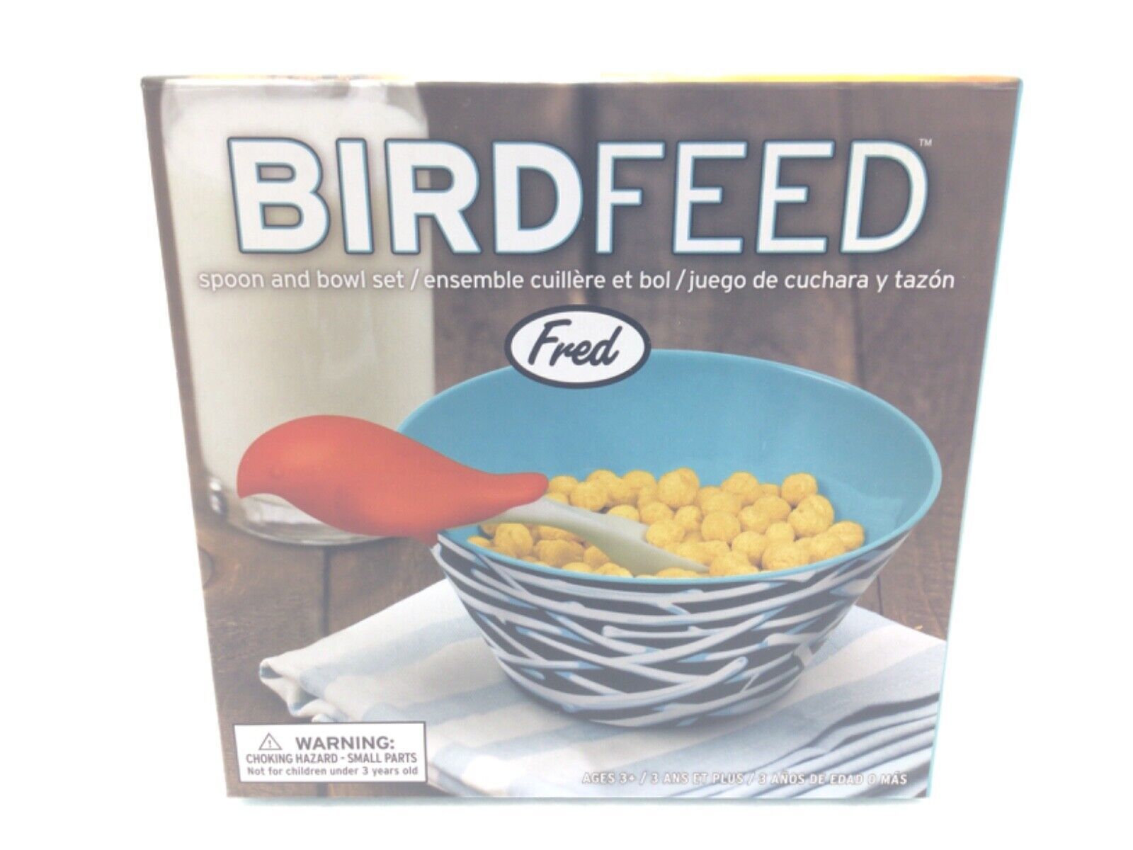 New Bird Feed Silicone Spoon and Bowl Set Age 3+ By Fred New in Box - $7.28