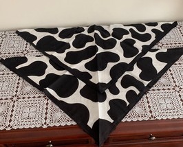Set Of Two Cow Farm Animal Moo Dog Bandanas Medium Large Tie On Scarf Brand New - £8.25 GBP