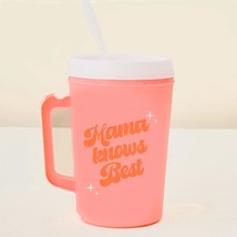 Mama Travel Mug, Insulated Mega Mug With Lid And Straw, Mom Knows Best Retro Par - $12.99