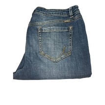 INC Distressed Denim Jeans Ripped Knee Straight Leg Medium Wash Size 14 - $22.99