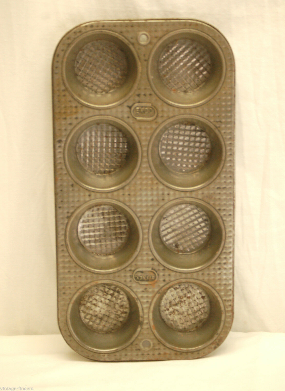 Primary image for Vtg. Metal Ekco Ovenex X-80 Bakeware Baking Muffin Pan Kitchen Tool Decor USA b