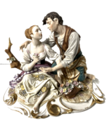Elaborate Capodimonte Italian Porcelain Statue Figurine Lovers 11&quot; - €222,67 EUR