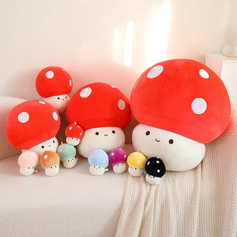 Kawaii Lifelike Colorful Mushroom Pendant Keychain Plants Shiitake Mushrooms Plu - £12.76 GBP