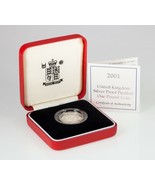 2001 Great Britain Silver One Pound Proof Piedfort Coin, KM P101 - €97,69 EUR
