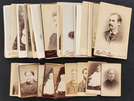 antique 51pc PHOTOS newburyport me TOWN FAMILY sydney even ella cdv cabint cards - £215.88 GBP